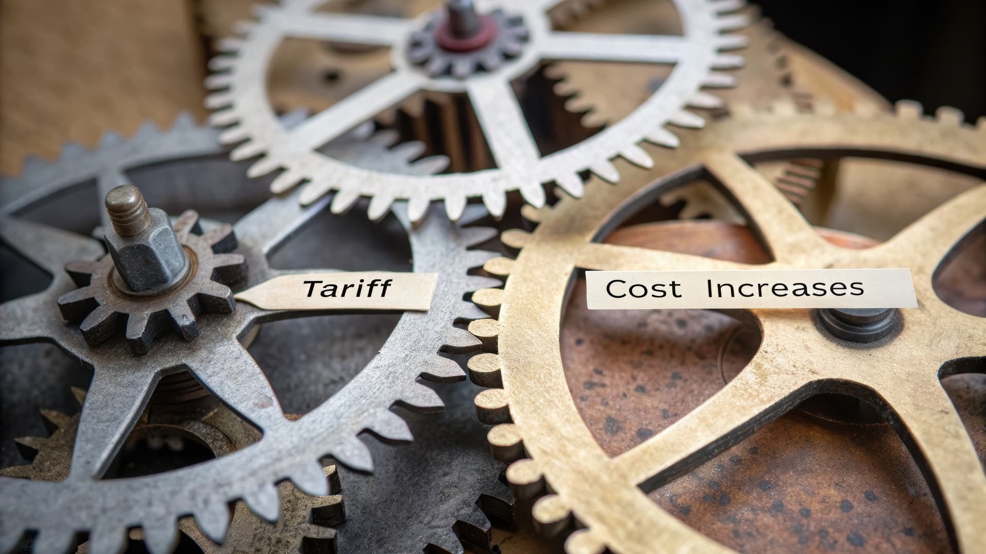 Zahnräder symbolisieren steigende und sinkende Kosten | Sondermaschinenbau